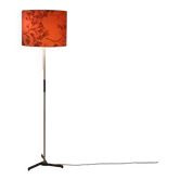Lampadaire des années 1960 avec abat-jour en tissu des Pays-Bas