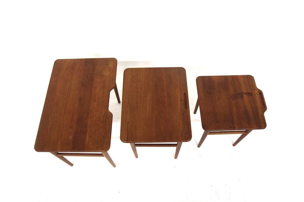 Set de 3 tables gigognes en palissandre, Danemark, 1960