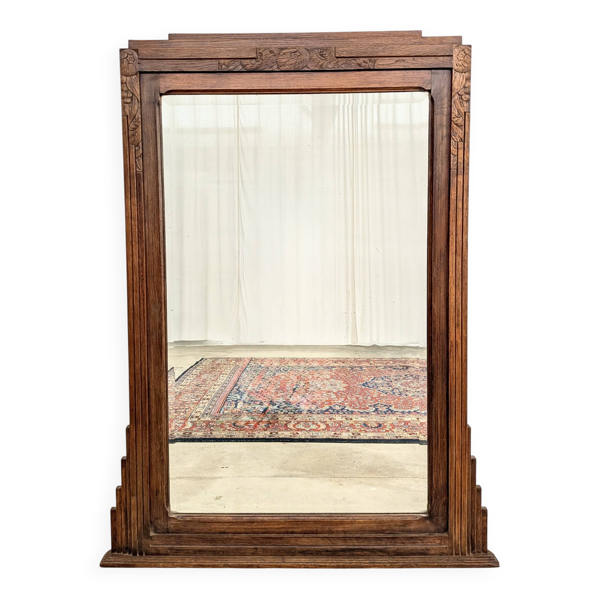 Antique Art Deco trumeau mirror