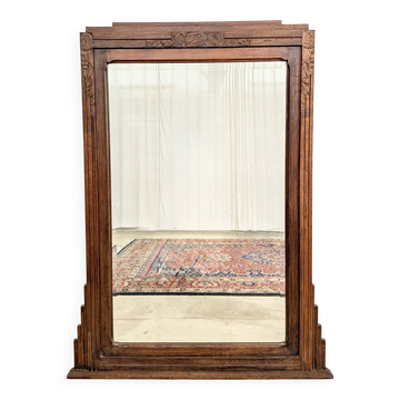 Antique Art Deco trumeau mirror