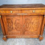 Buffet Empire period bronze marquetry walnut and fruit tree