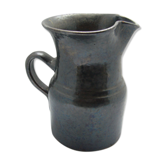 Iridescent black terracotta pitcher