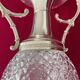Vase glass and silver metal, Italy 1960