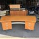 Cees Braakman Boomerang Desk with Triangle Legs for Pastoe, Dutch Design, 1950s