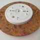 Vintage ceiling lamp, glass and faux bois de loupe, Spain 1970