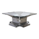 Square Coffee Table In Steel And Glass, Italy 1970s