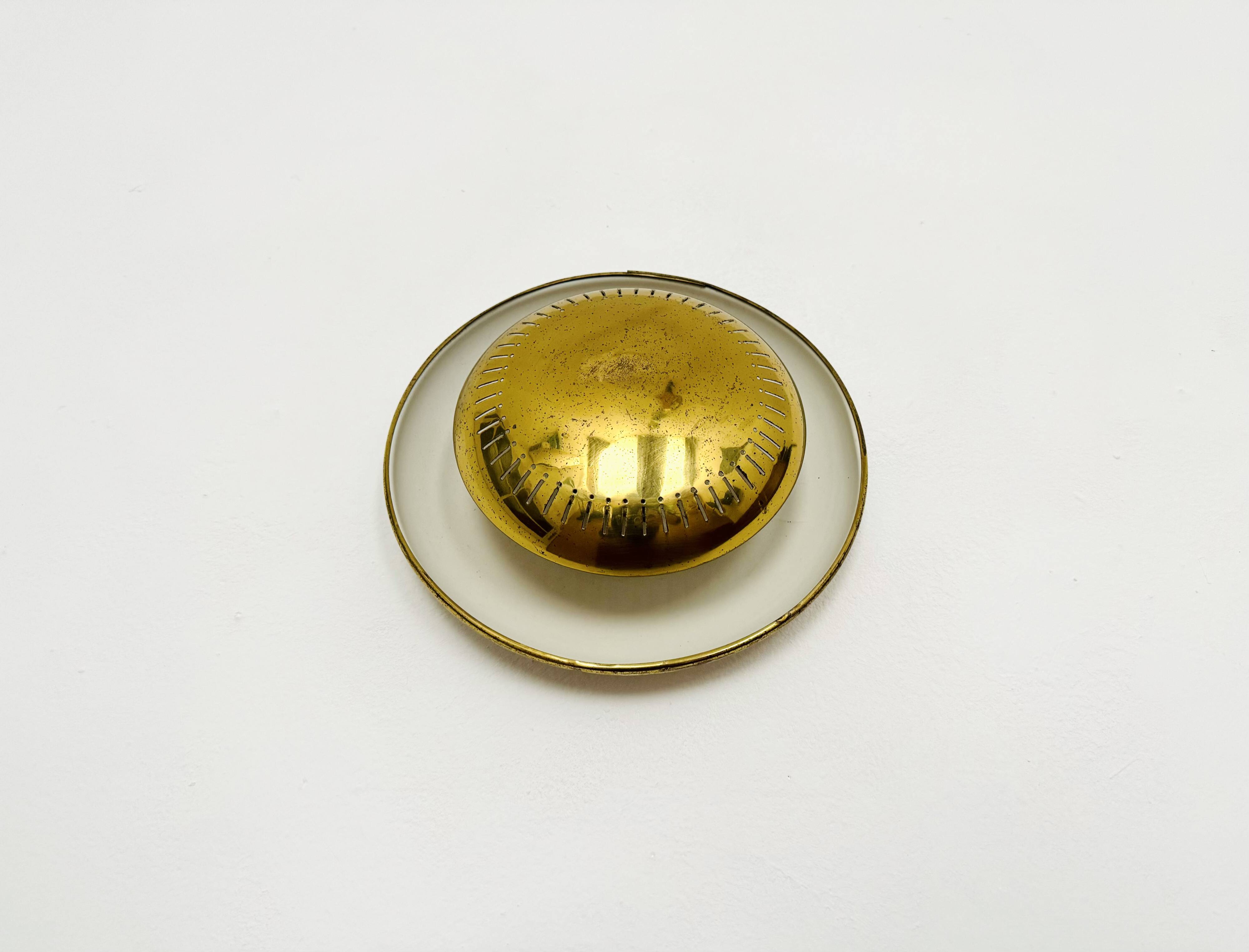 Italian Brass Wall or Flush Lamp
