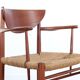 Pair of Scandinavian armchairs in 317 model in teak