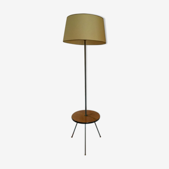 Lampadaire années 50 trépied avec tablette