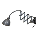 Grey Industrial Scissor Wall Lamp from Elektroinstala, 1960s