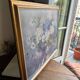 Large hydrangea painting with gilded wooden frame
