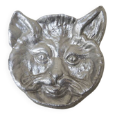 Antique Metal Cat Bowl