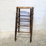 High stool with cane seat