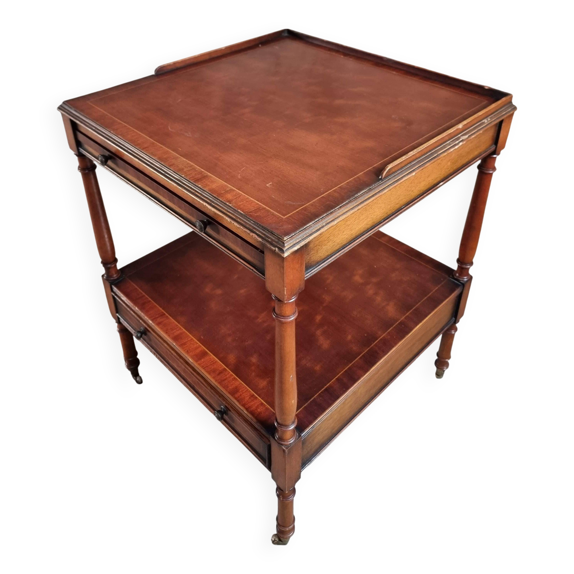 Table d’appoint vintage en acajou – France, années 50/60