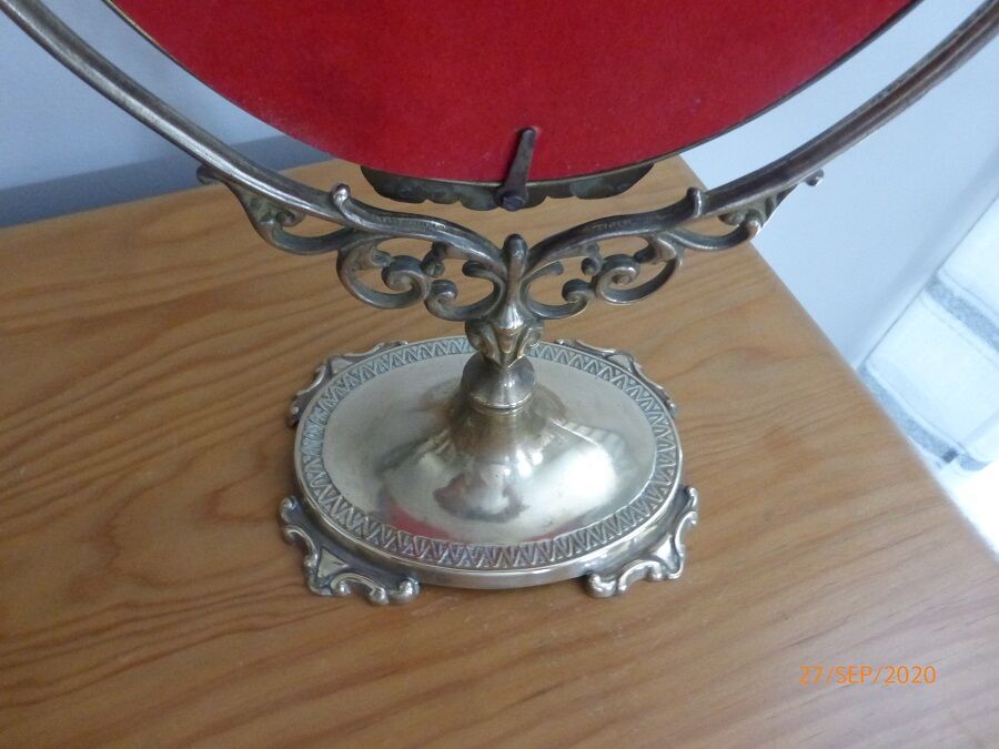 Brass psyche mirror 27x38cm