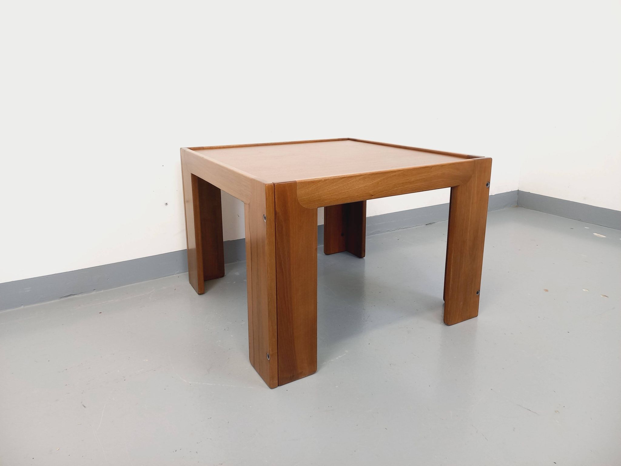 Vintage Italian square coffee table by Afra and Tobia Scarpa for Cassina