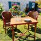 Salon de jardin en rotin vintage