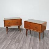 Mid-Century Modern Nightstands in the style of Gio Ponti, 1950s, Set of 2