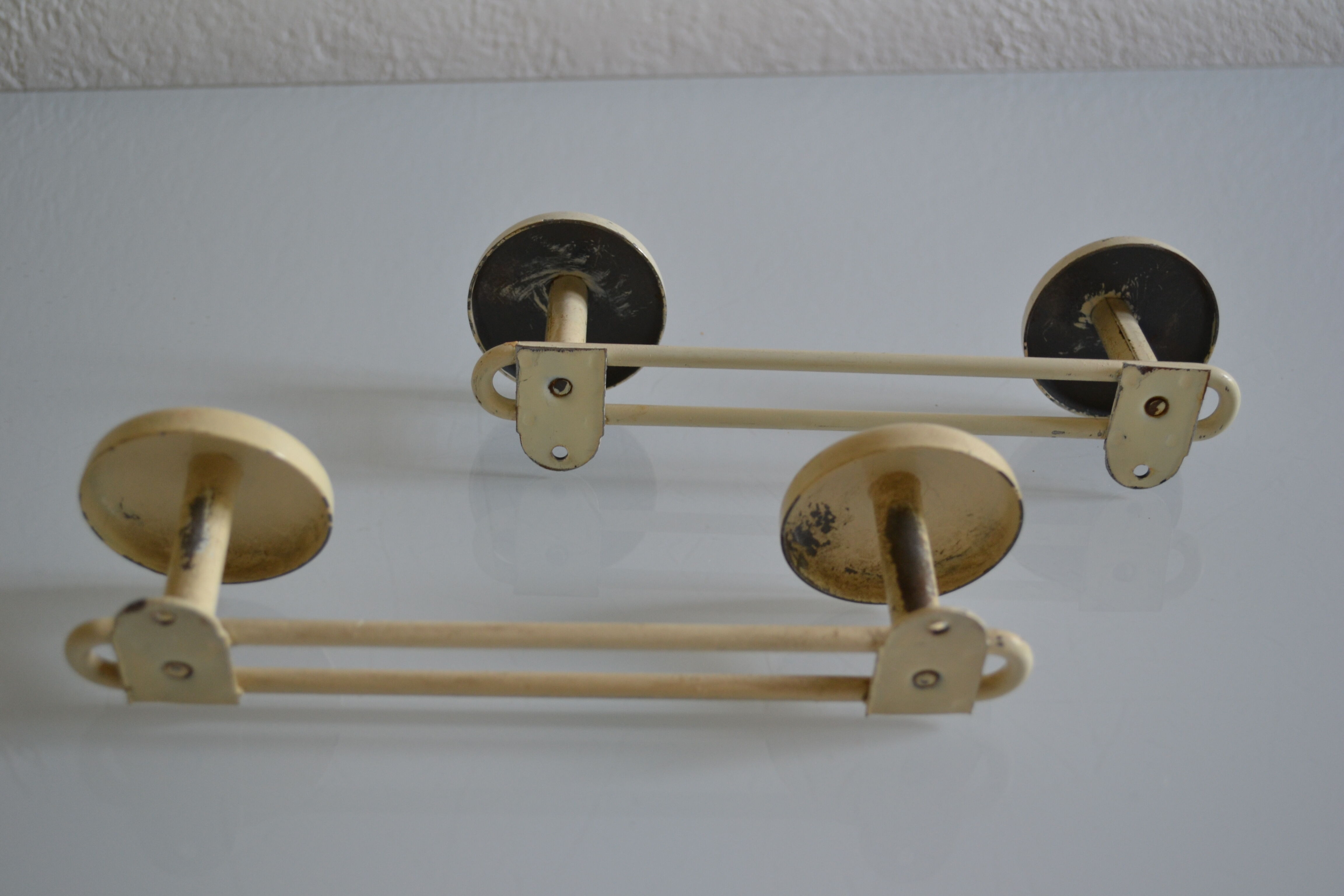 2 double coat hooks vintage 60's