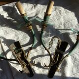 Appliques laiton et verre