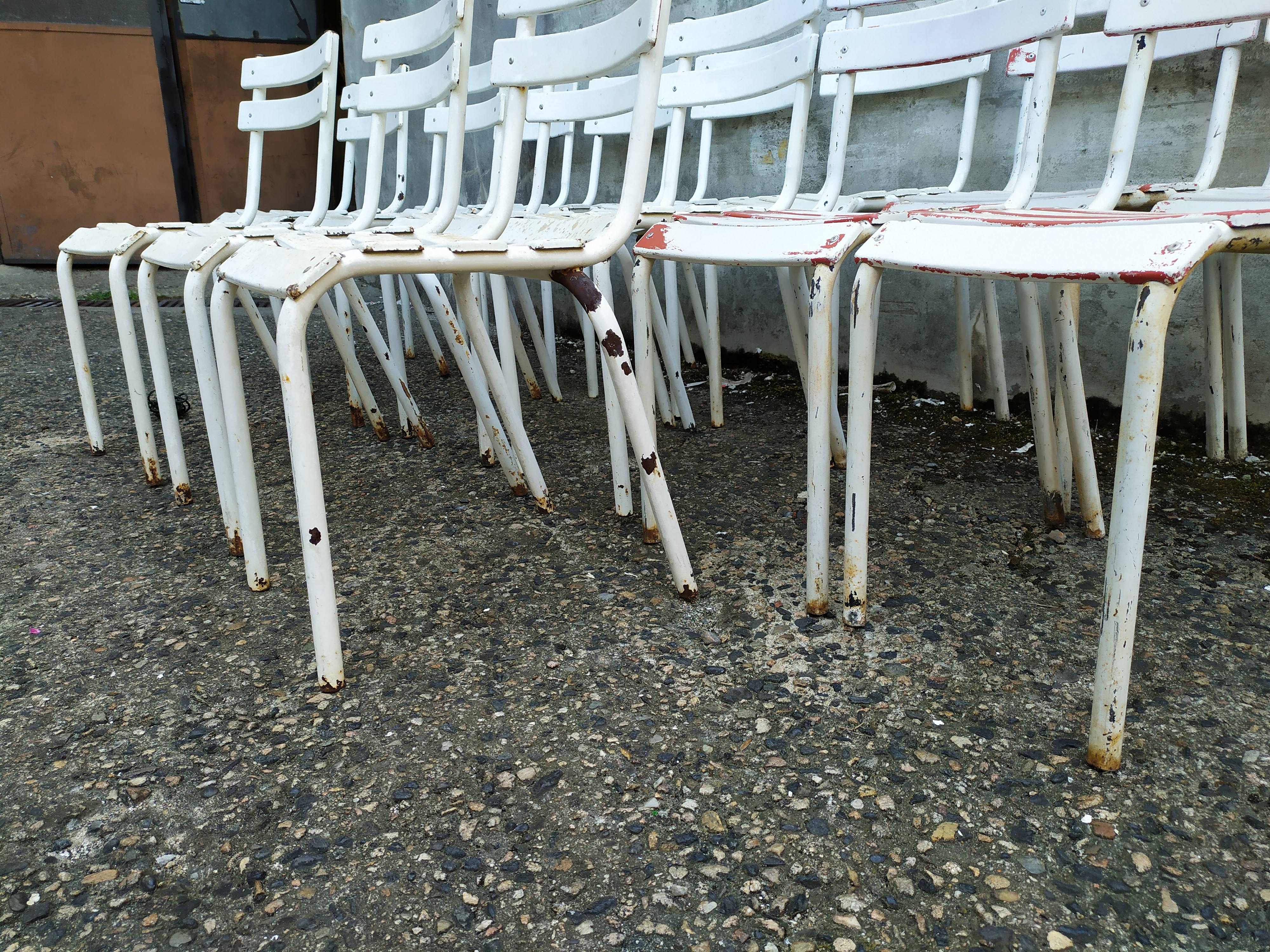 Set of chairs and tables bistro metal