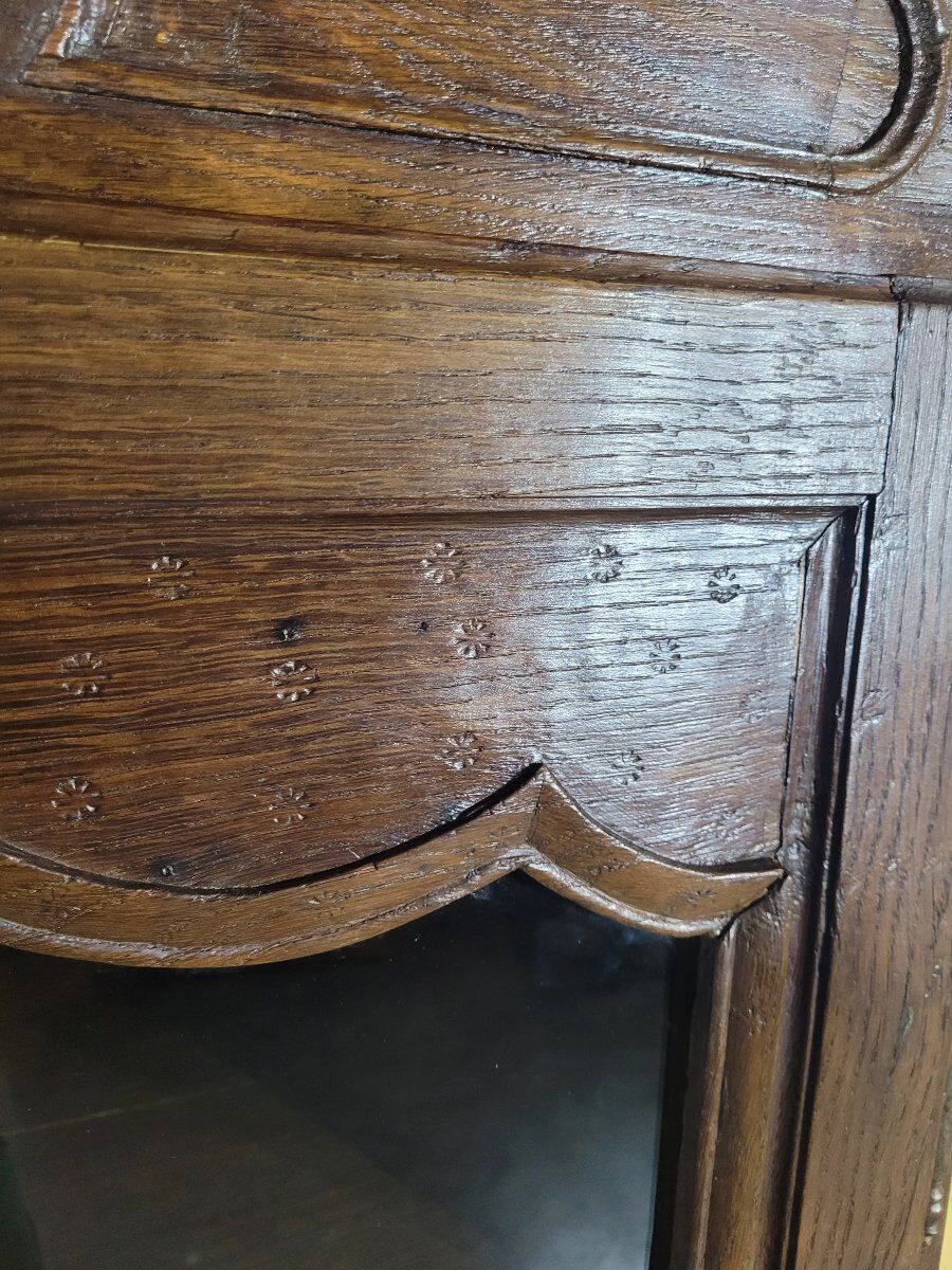 Petite vitrine en chêne une porte