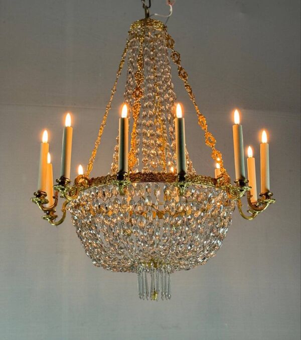 Lustre en bronze doré début xixème siècle