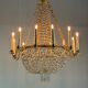Lustre en bronze doré début xixème siècle