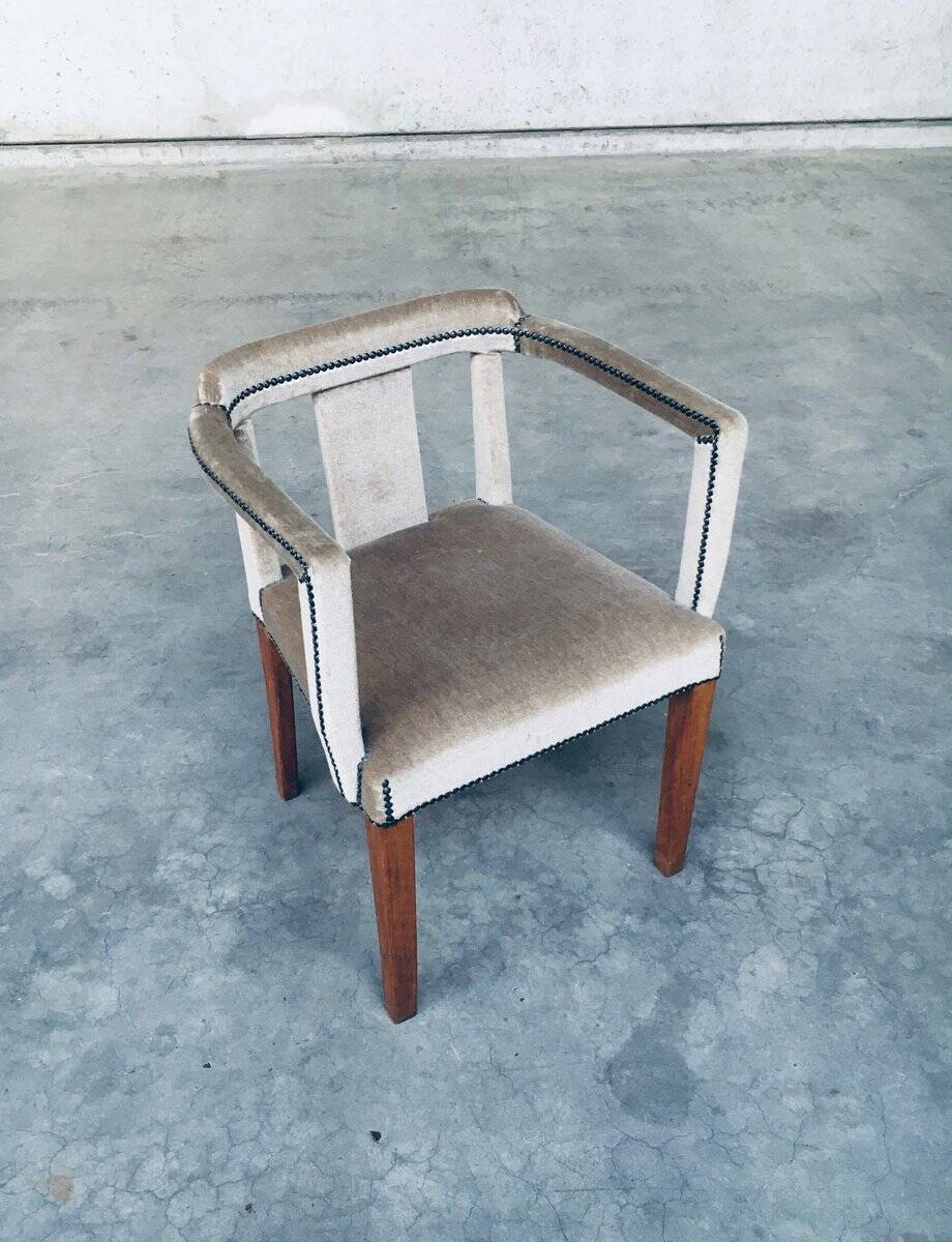 Boudoir Side Chair in Velvet, 1920s