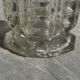 Vintage geometric moulded glass flared vase H21