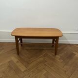 Solid oak coffee table, French work, 1960s
