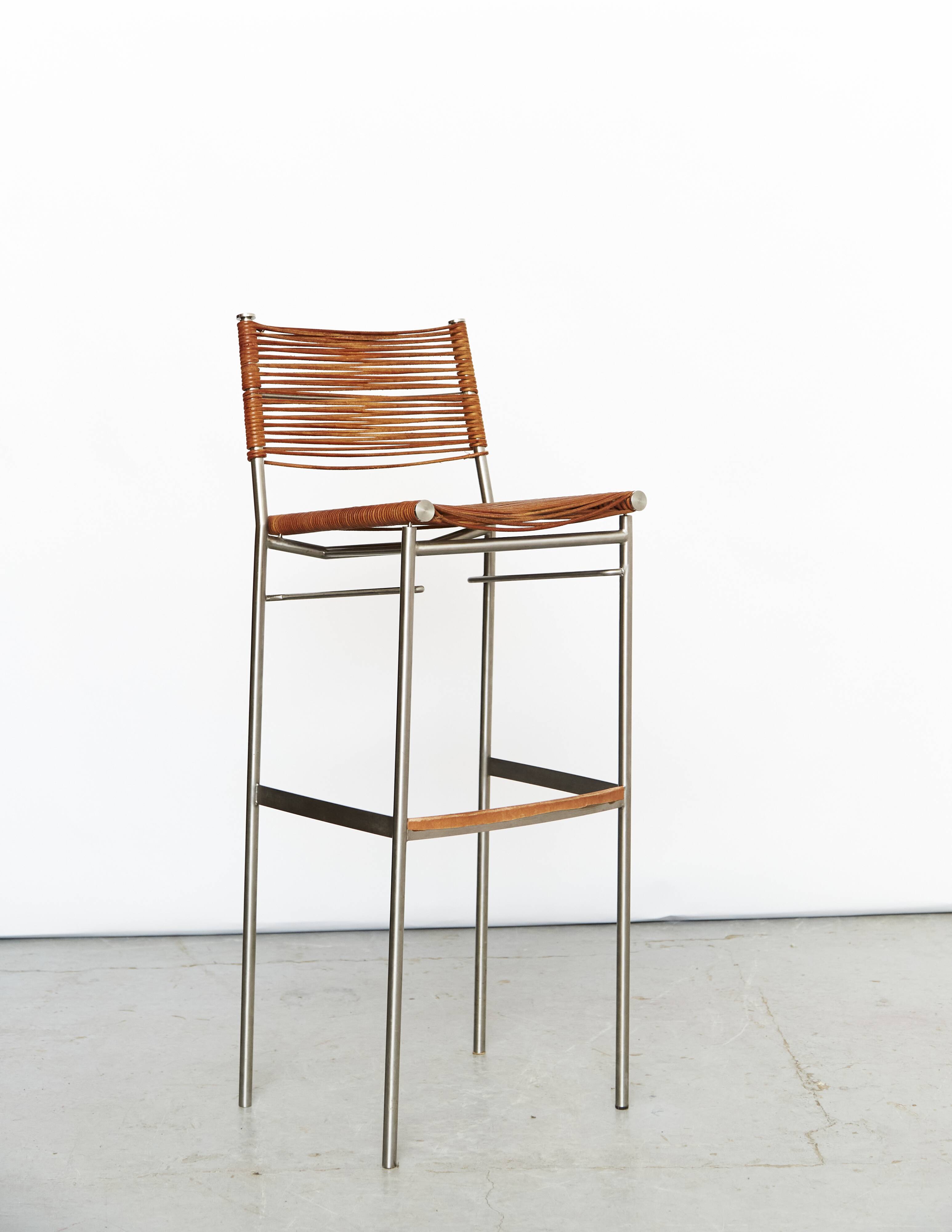 Pair of Tito Agnoli Barstools "MissB" for Pierantonio Bonacina