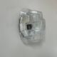 Vintage wall lamp in pressed molded bubble glass, France 1960