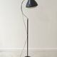 Adjustable anthracite floor lamp 1716 by Josef Hurka for Napako