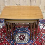 Set of 3 teak nesting tables from the 70s