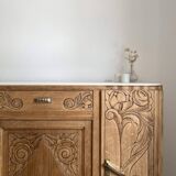 Art Deco oak sideboard with mirror (removable)