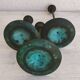Set of 3 bronze candlesticks