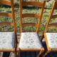 Lot de 6 chaises en bois Tissu floral