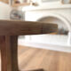Round oak dining table