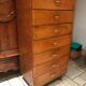 Semainier chiffonnier vintage chêne 1970
