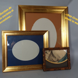 Old frame Louis XV style foliage 44x34cm gilded stucco wood SB170