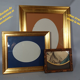 Old frame Louis XV style foliage 44x34cm gilded stucco wood SB170