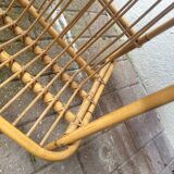 Table d'appoint rotin 60's