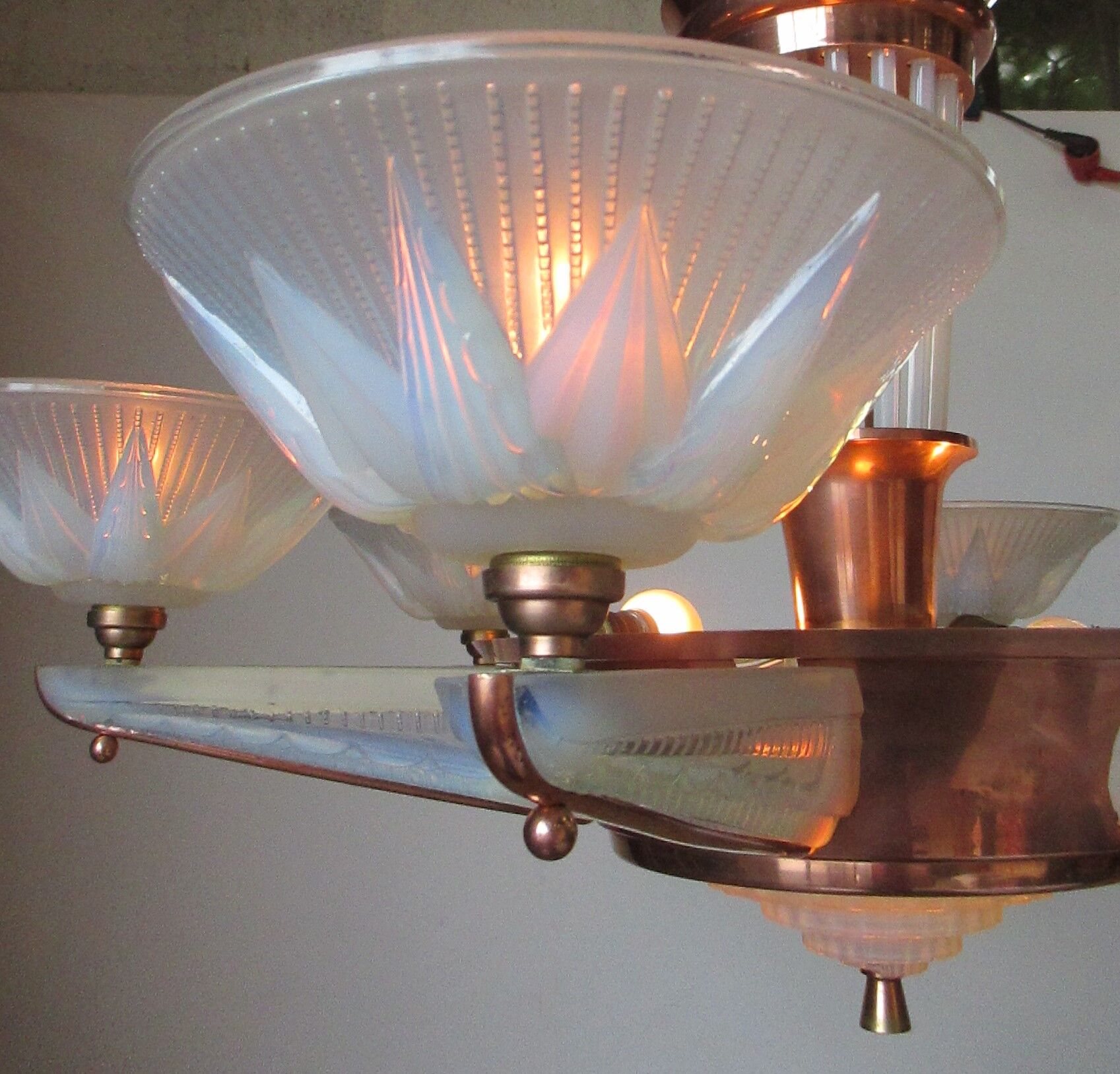 Chandelier Art Deco Petitot glassware ezan