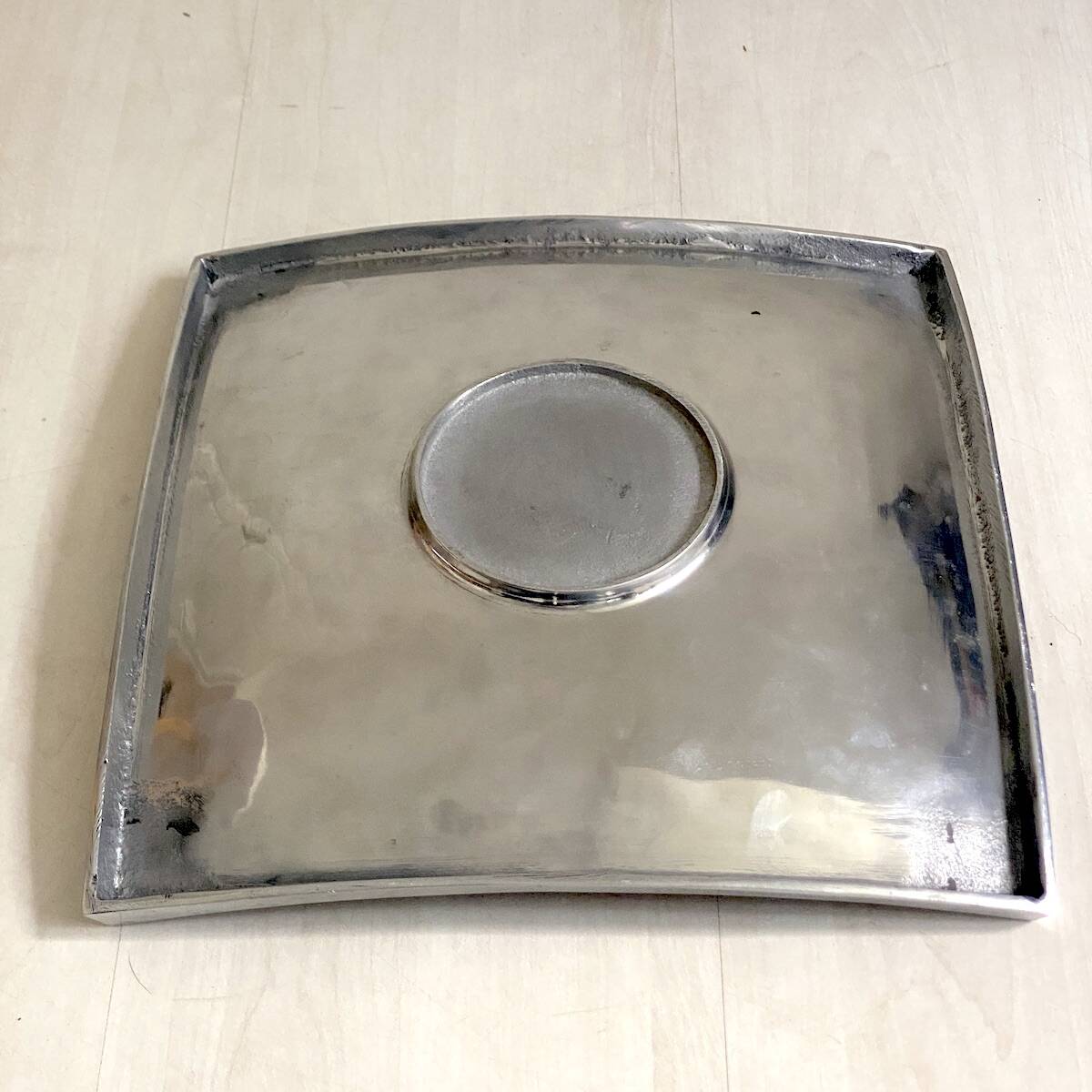 Vintage 1980s enamel and metal table centrepiece and catchall.