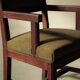 Pair of modernist armchairs in solid oak, France, circa 1940.