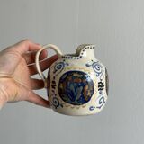 Hand painted ceramic decorative pitcher