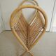 vintage rattan magazine rack