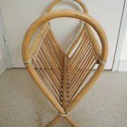 vintage rattan magazine rack