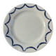 Assiette plate Salins décor bleues 24,5cm